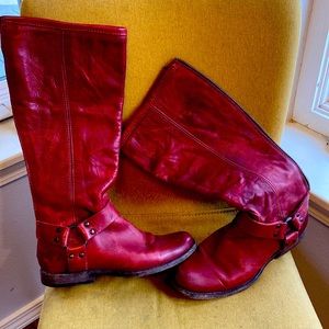 Beautiful Red Frye Boots